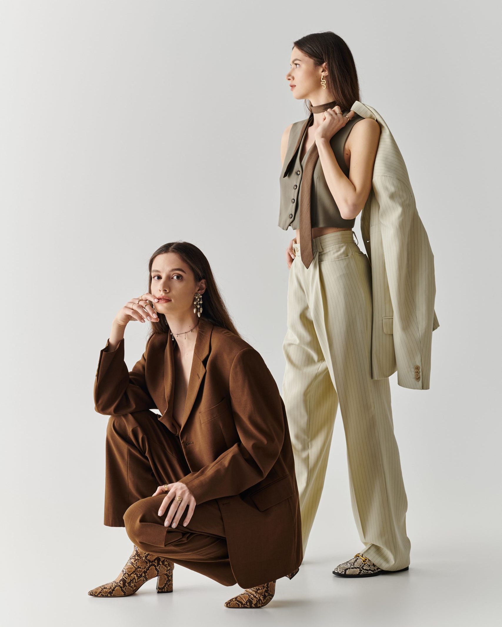 Brown Oversized Suit