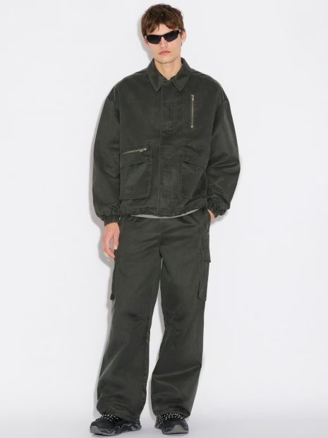Wide Leg Cargo Trousers