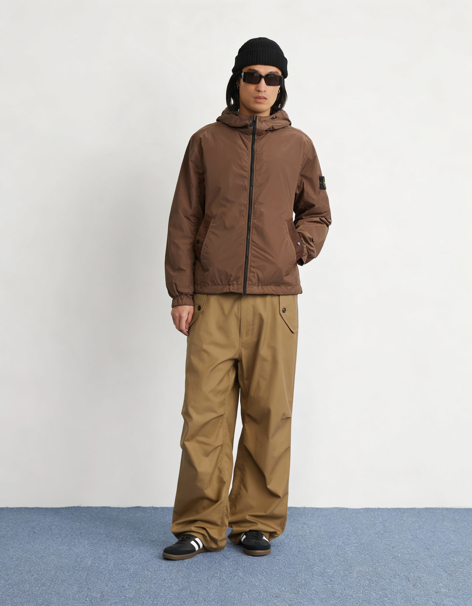 Brown Windbreaker Jacket