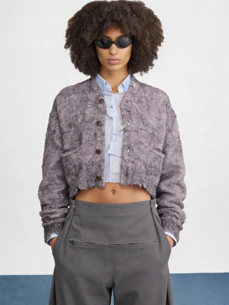 Cropped Wool Cardigan