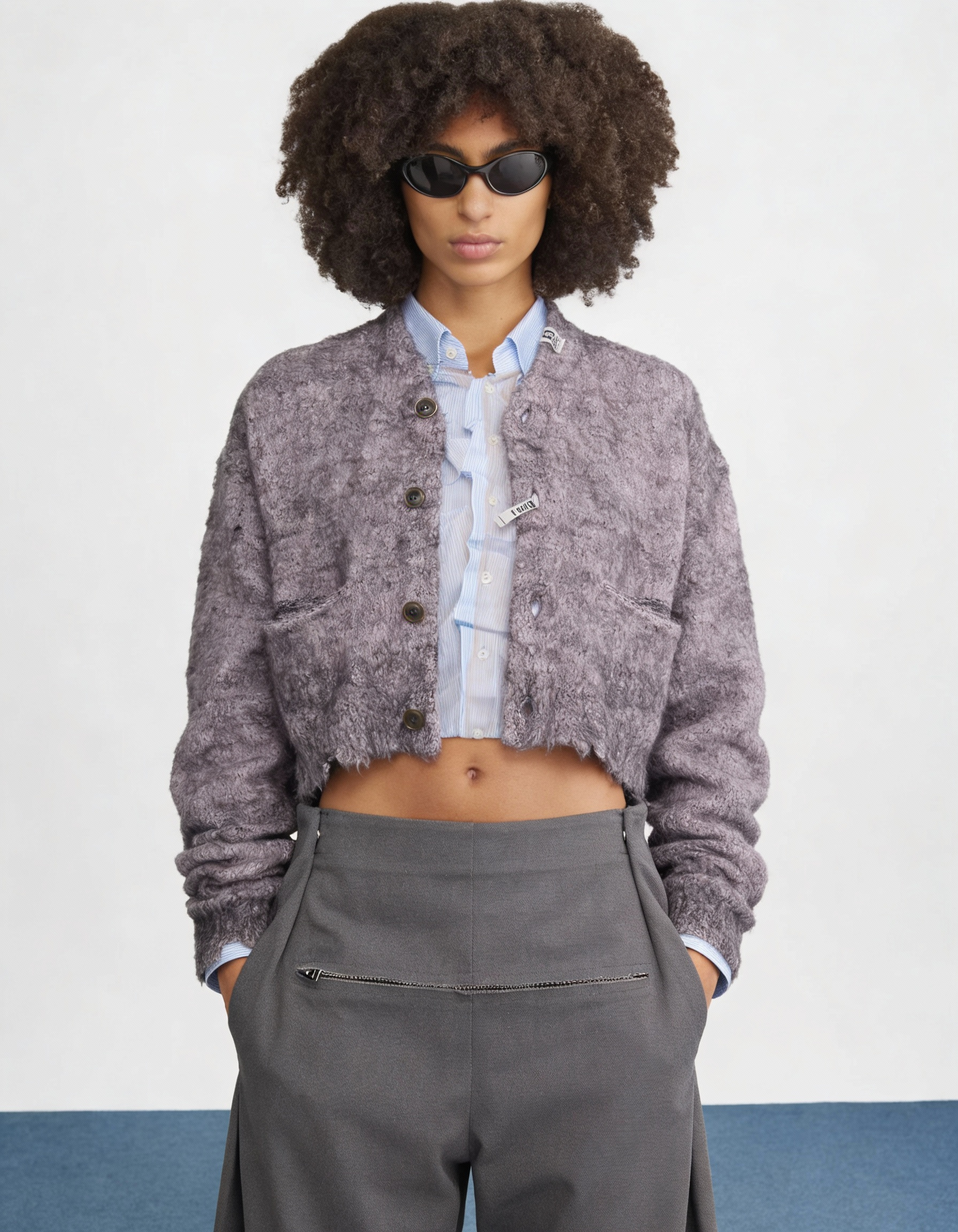 Cropped Wool Cardigan