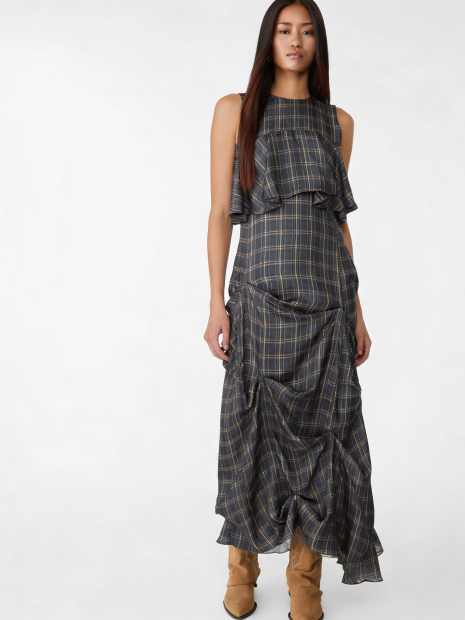 Plaid Long Dress