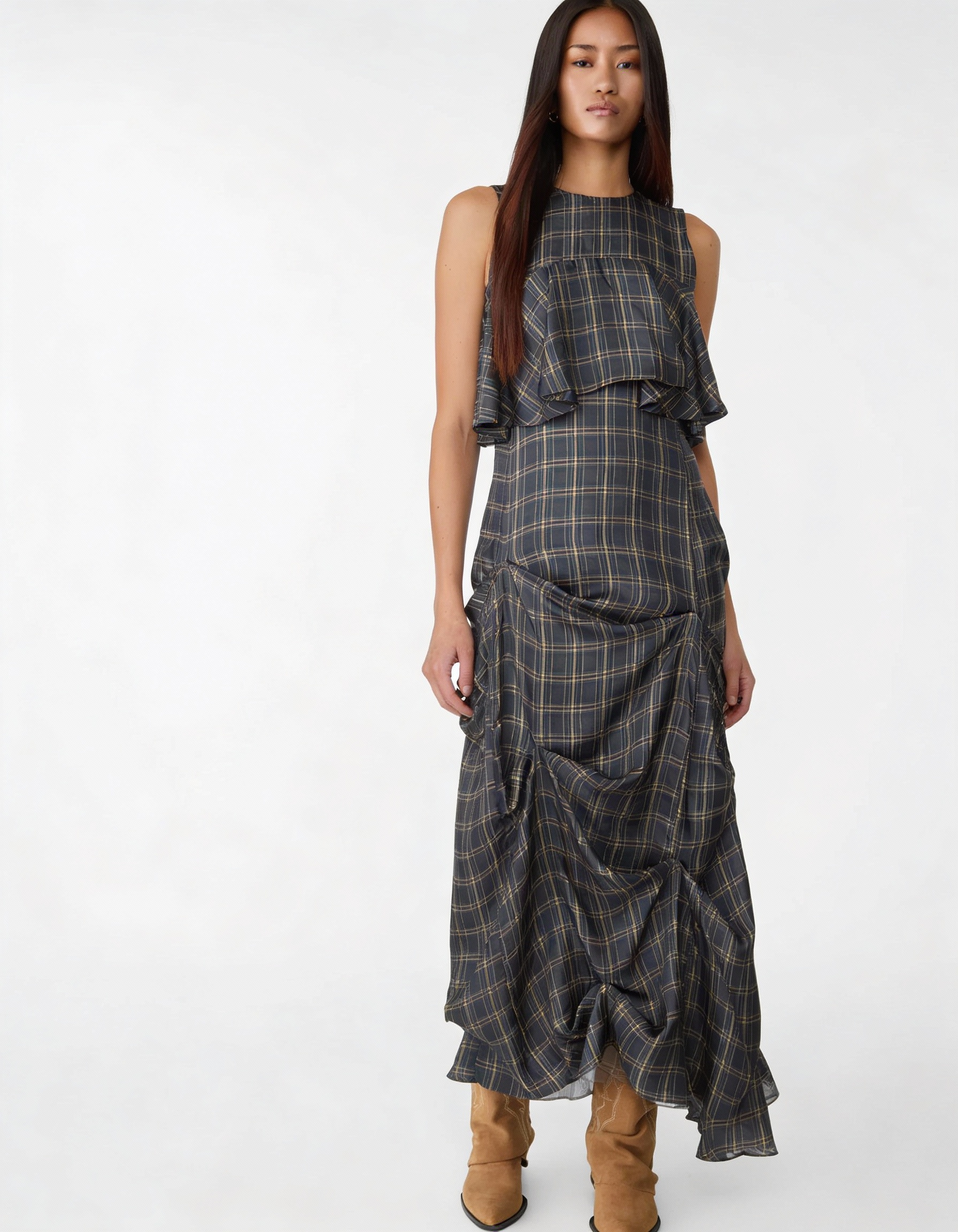 Plaid Long Dress