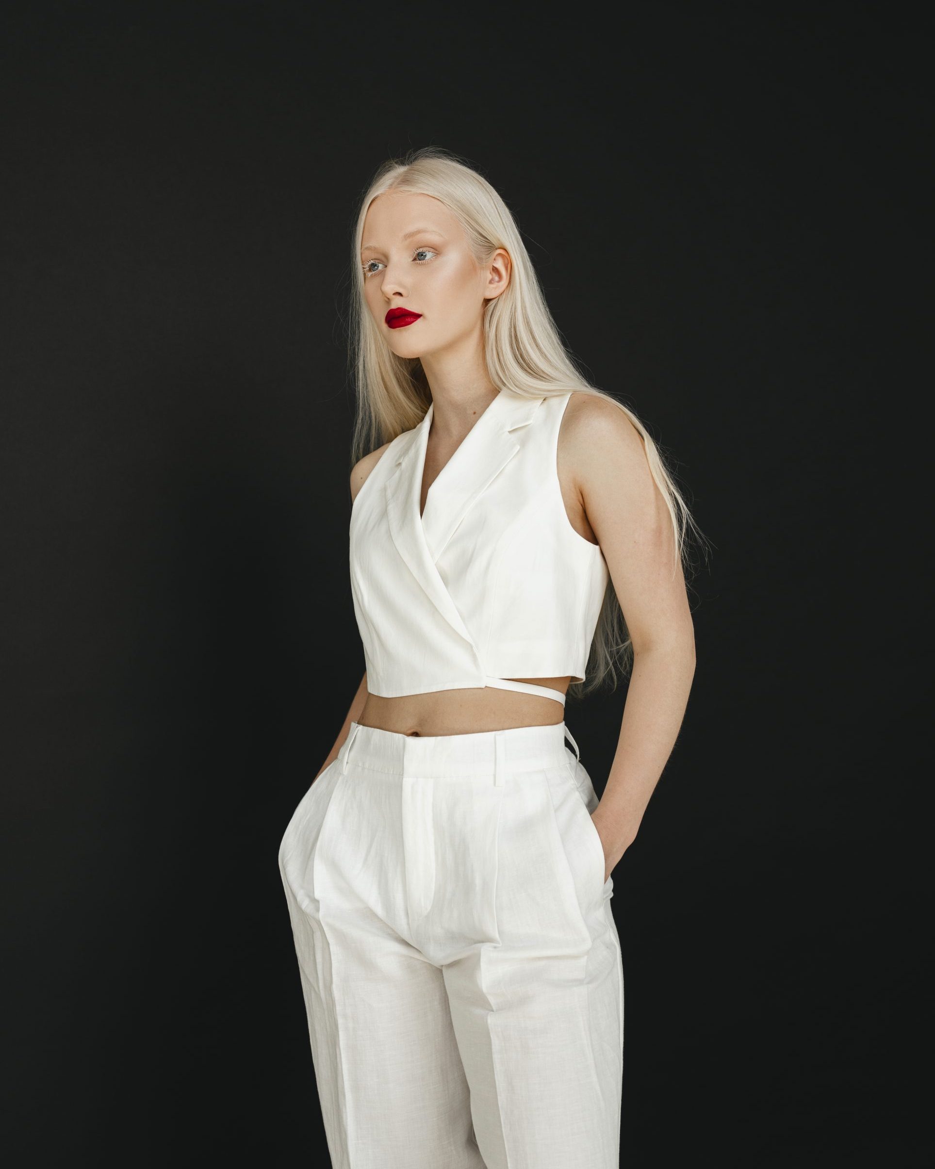 White Cotton Crop Top